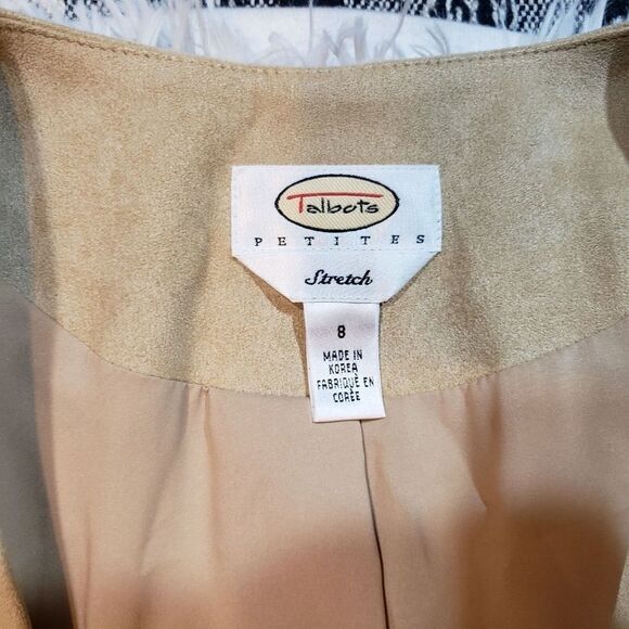 Talbots Women's Faux Seude Stretch Blazer Jacket - Picture 2 of 3